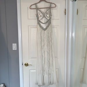White beaded Prom Dress